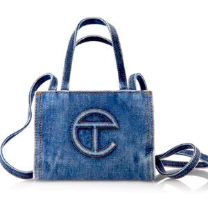 Telfar Small Denim Shopper - Blue